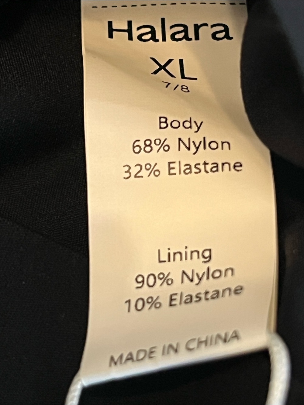 HALARA Black Athletic Leggings with Branded Fabric Science Tags - Picture 6 of 6